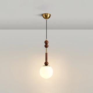 AmberGlow Suspension en Bois Vintage
