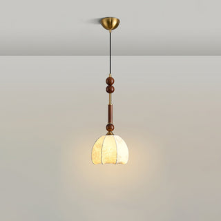 AmberGlow Suspension en Bois Vintage