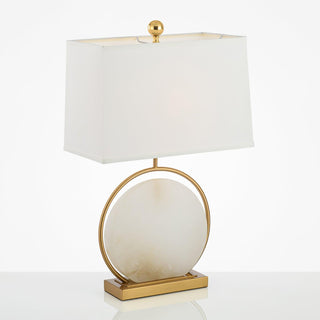 Cirilina Ring Base Alabaster Table Lamp-Neutral Decor