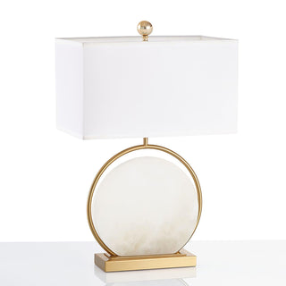Cirilina Ring Base Alabaster Table Lamp-Neutral Decor