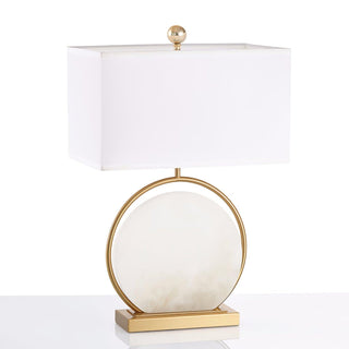 Cirilina Ring Base Alabaster Table Lamp-Neutral Decor