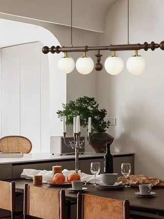 Lustra Lustre Colonne Romaine Bois Verre