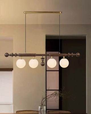 Lustra Lustre Colonne Romaine Bois Verre