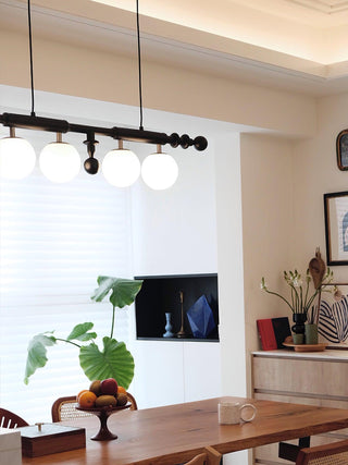 Lustra Lustre Colonne Romaine Bois Verre