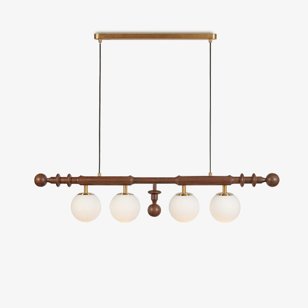 Arlia Lustre Colonne Romaine Bois Verre
