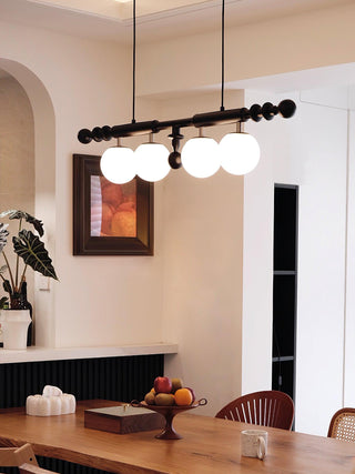 Lustra Lustre Colonne Romaine Bois Verre