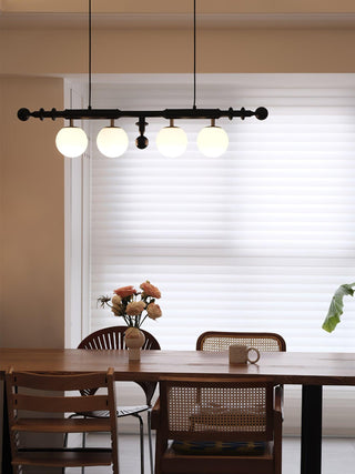 Lustra Lustre Colonne Romaine Bois Verre