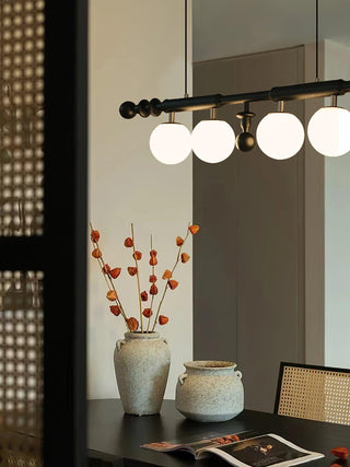 Lustra Lustre Colonne Romaine Bois Verre