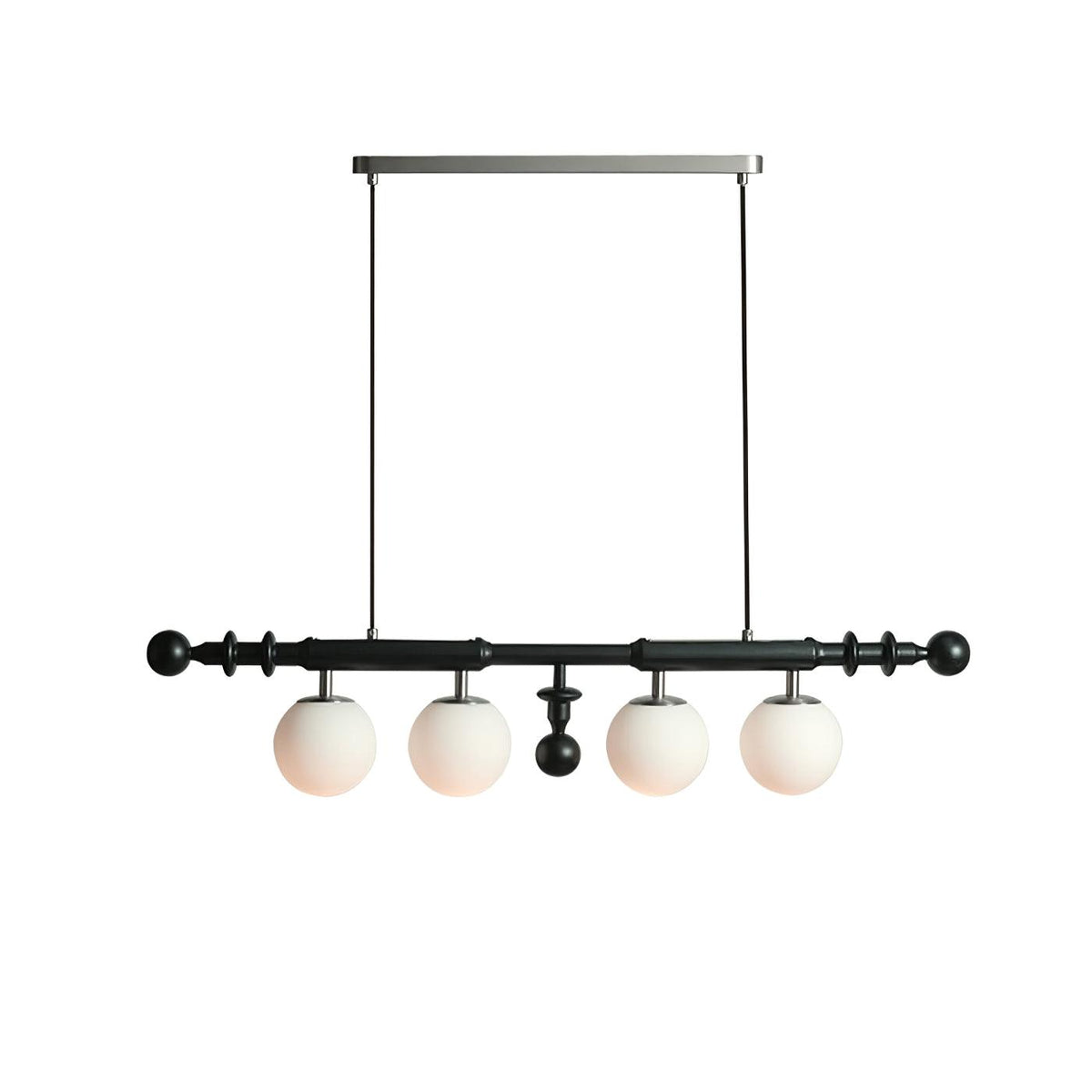 Arlia Lustre Colonne Romaine Bois Verre