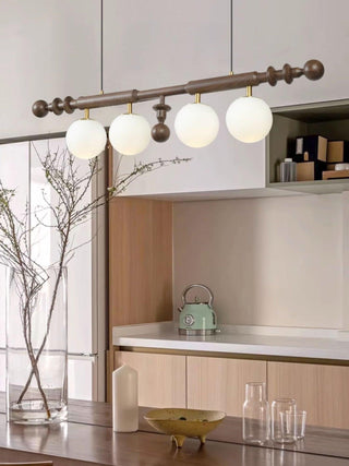 Lustra Lustre Colonne Romaine Bois Verre