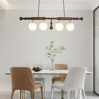 Lustra Lustre Colonne Romaine Bois Verre