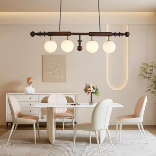 Lustra Lustre Colonne Romaine Bois Verre