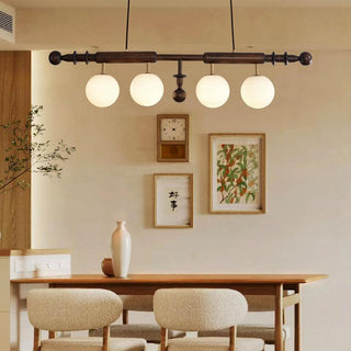 Lustra Lustre Colonne Romaine Bois Verre
