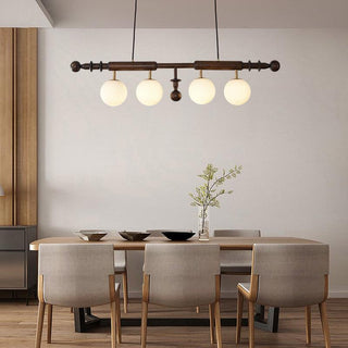 Lustra Lustre Colonne Romaine Bois Verre