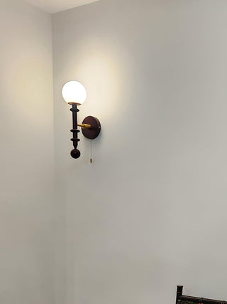 Elmiror Applique Murale en Verre et Bois Moderne