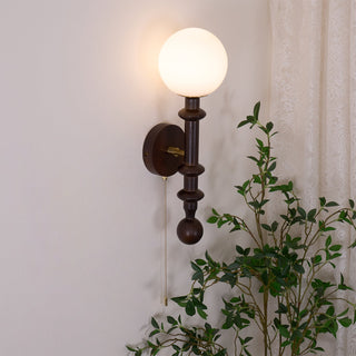 Elmiror Applique Murale en Verre et Bois Moderne
