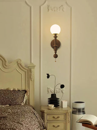 Elmiror Applique Murale en Verre et Bois Moderne
