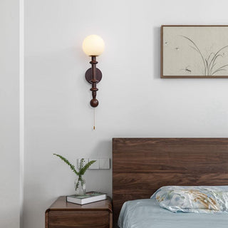 Elmiror Applique Murale en Verre et Bois Moderne