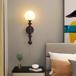 Elmiror Applique Murale en Verre et Bois Moderne