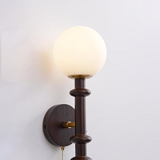 Elmiror Applique Murale en Verre et Bois Moderne