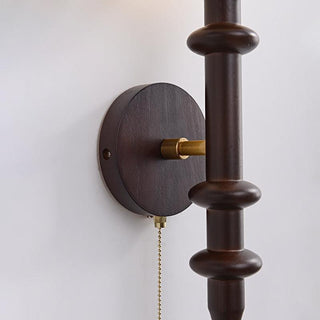 Elmiror Applique Murale en Verre et Bois Moderne