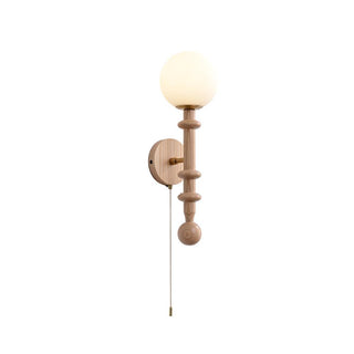 Elmiror Applique Murale en Verre et Bois Moderne