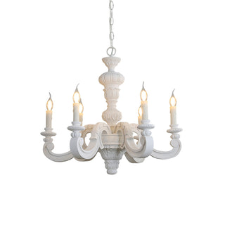Olrinila Lustre en Bois Sculpté à la Main Pilier Romain-Luire