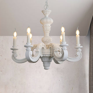 Olrinila Lustre en Bois Sculpté à la Main Pilier Romain-Luire