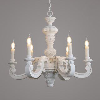 Olrinila Lustre en Bois Sculpté à la Main Pilier Romain-Luire