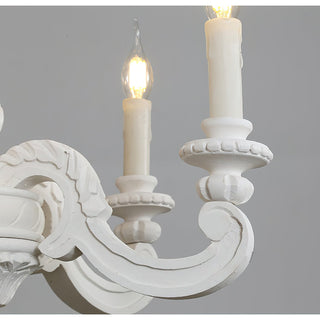 Olrinila Lustre en Bois Sculpté à la Main Pilier Romain-Luire