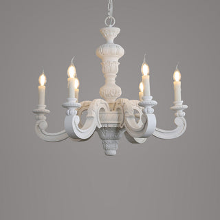 Olrinila Lustre en Bois Sculpté à la Main Pilier Romain-Luire