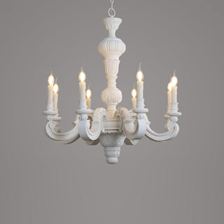 Olrinila Lustre en Bois Sculpté à la Main Pilier Romain-Luire