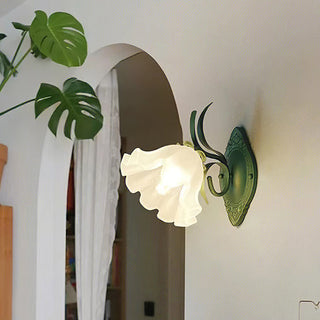 Arisha Fleur Métal Verre Intérieur Applique Murale Chambre à Coucher Salon