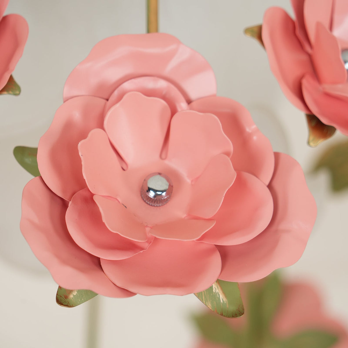 Ceiling Light Metal Canopy Floral Blossom Romantic Ambience-Neutral Decor