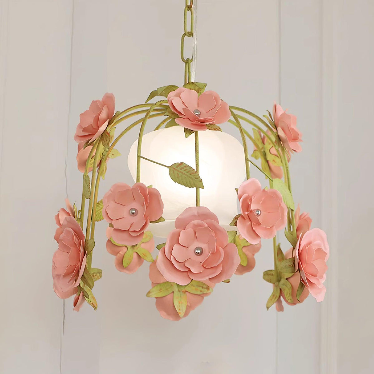 Bellova Floral Chandelier-Neutral Decor