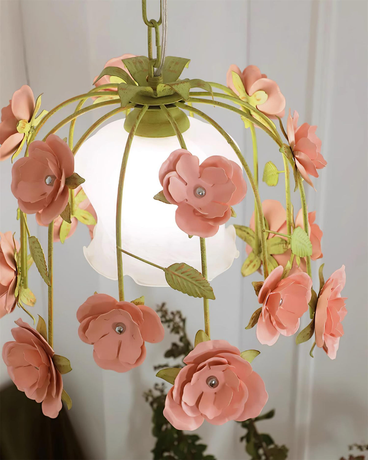 Bellova Floral Chandelier-Neutral Decor