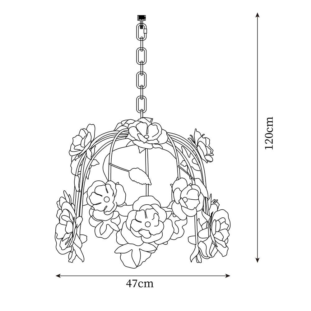 Bellova Floral Chandelier-Neutral Decor