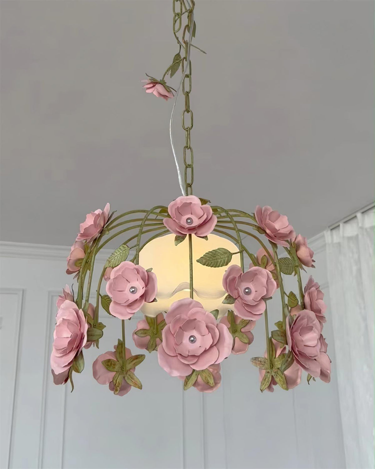 Bellova Floral Chandelier-Neutral Decor