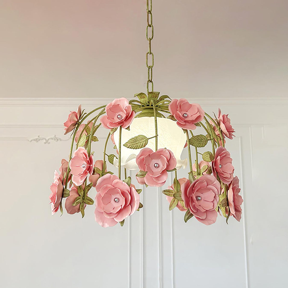 Bellova Floral Chandelier-Neutral Decor