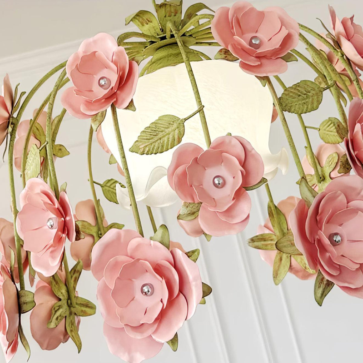 Bellova Floral Chandelier-Neutral Decor