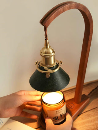 Aldorira Bois Lampe de Table Moderne du Milieu du Siècle