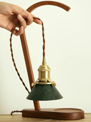 Aldorira Bois Lampe de Table Moderne du Milieu du Siècle