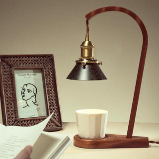 Aldorira Bois Lampe de Table Moderne du Milieu du Siècle
