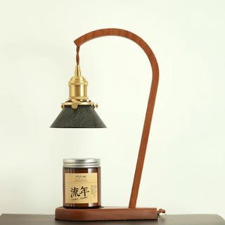 Aldorira Bois Lampe de Table Moderne du Milieu du Siècle