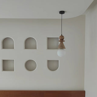 Aphais Suspension Moderne Minimaliste Rook Bois Verre