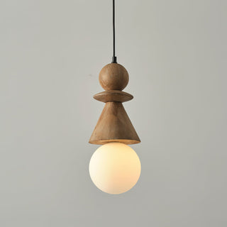 Aphais Suspension Moderne Minimaliste Rook Bois Verre