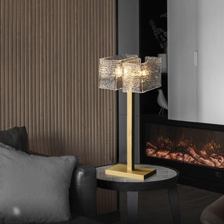 Blyn Lampe de Table Laiton Verre Artistique de Table