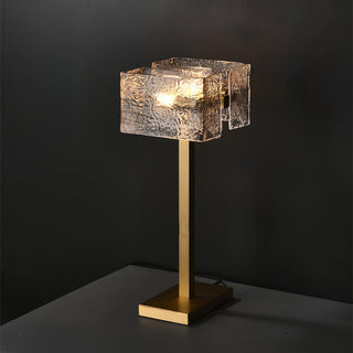 Blyn Lampe de Table Laiton Verre Artistique de Table