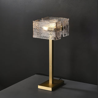 Blyn Lampe de Table Laiton Verre Artistique de Table