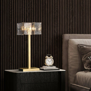 Blyn Lampe de Table Laiton Verre Artistique de Table